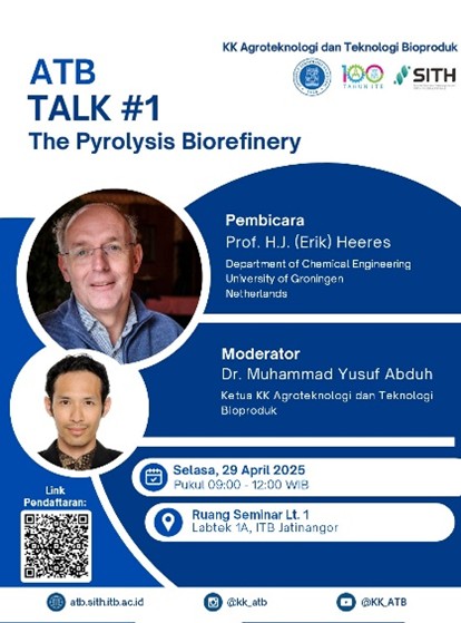 ATB Talk #1 Bahas Inovasi Teknologi Pyrolysis Biorefinery Bersama Prof. Erik Heeres dari University of Groningen